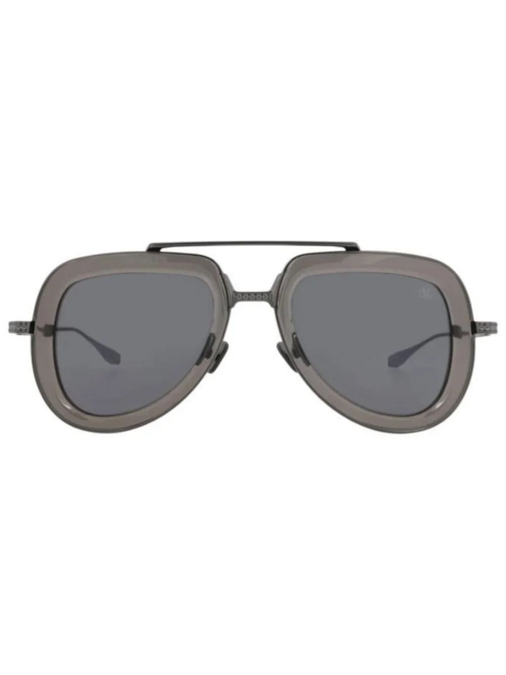 New Valentino Unisex Aviator Black Black Grey Fashion Designer Sunglasses